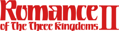 Romance of the Three Kingdoms II logo for NES